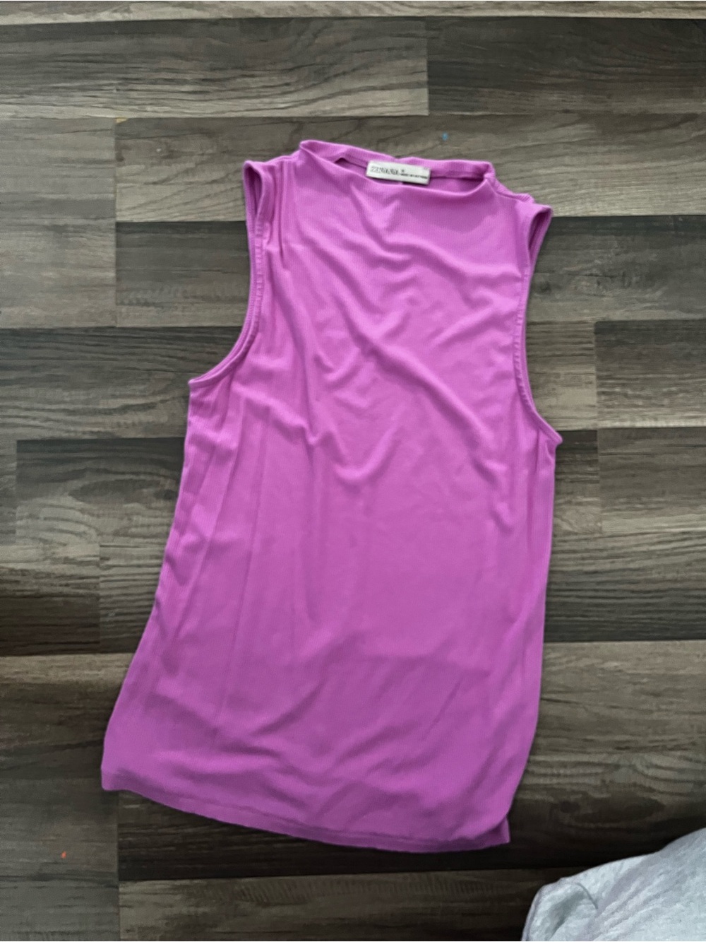 Zenana Outfitters Fuchsia Sleeveless Mock Neck Tank